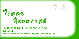 timea neuvirth business card